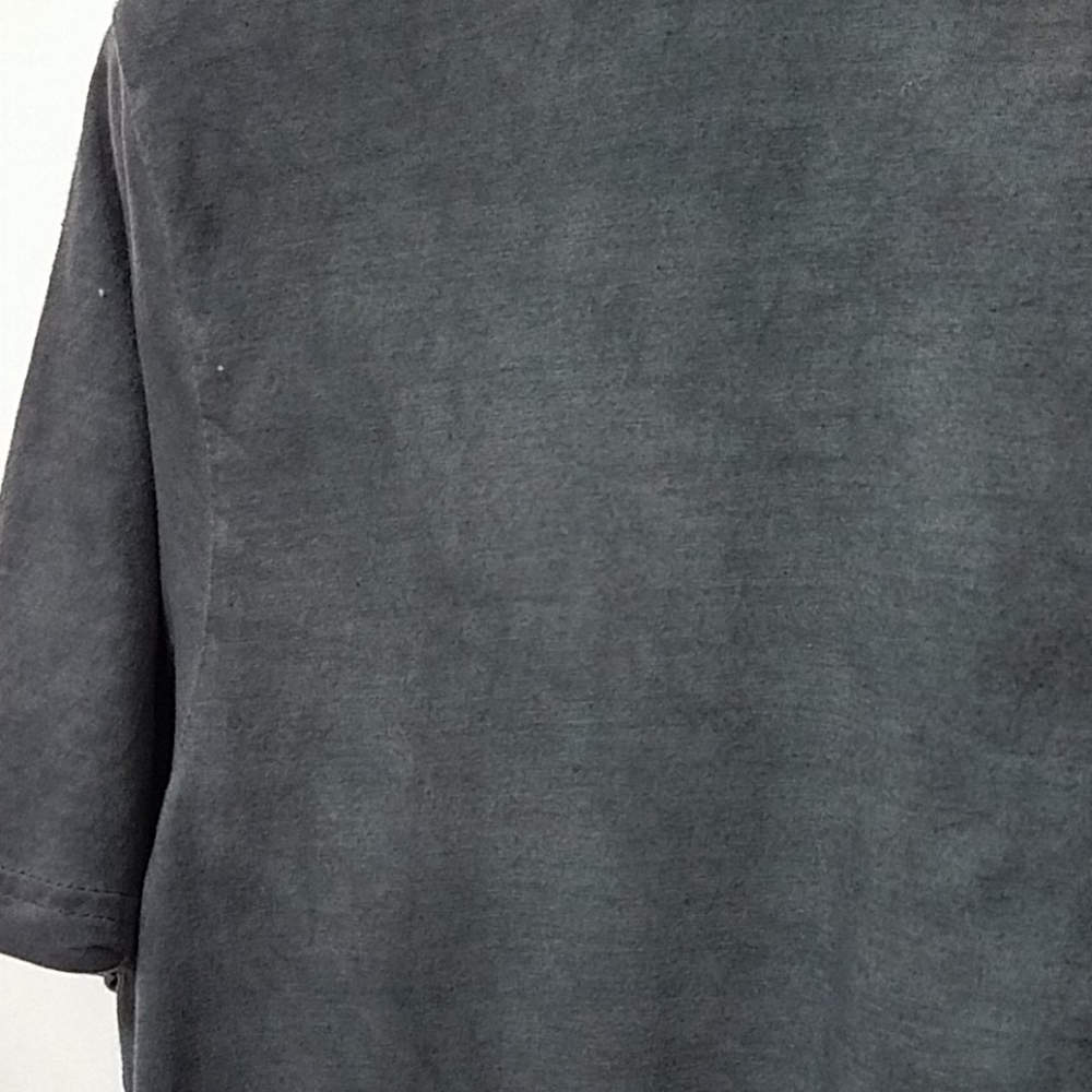 Black Dyed Medium Washed Gray Tee Shirt Short Sleeves V Neck Made In Germany New - Picture 7 of 10